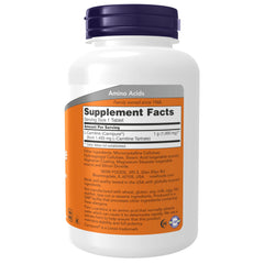 NOW Foods L-Carnitine 1,000 mg tablets back label with supplement facts