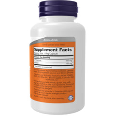 Supplement facts panel for L-Theanine 200 mg with Inositol
