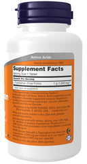 Close-up of NOW Foods L-Tryptophan 1000 mg label