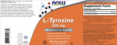 Product feature graphic highlighting free-form L-Tyrosine