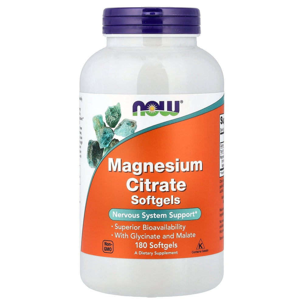 NOW Foods Magnesium Citrate Softgels bottle