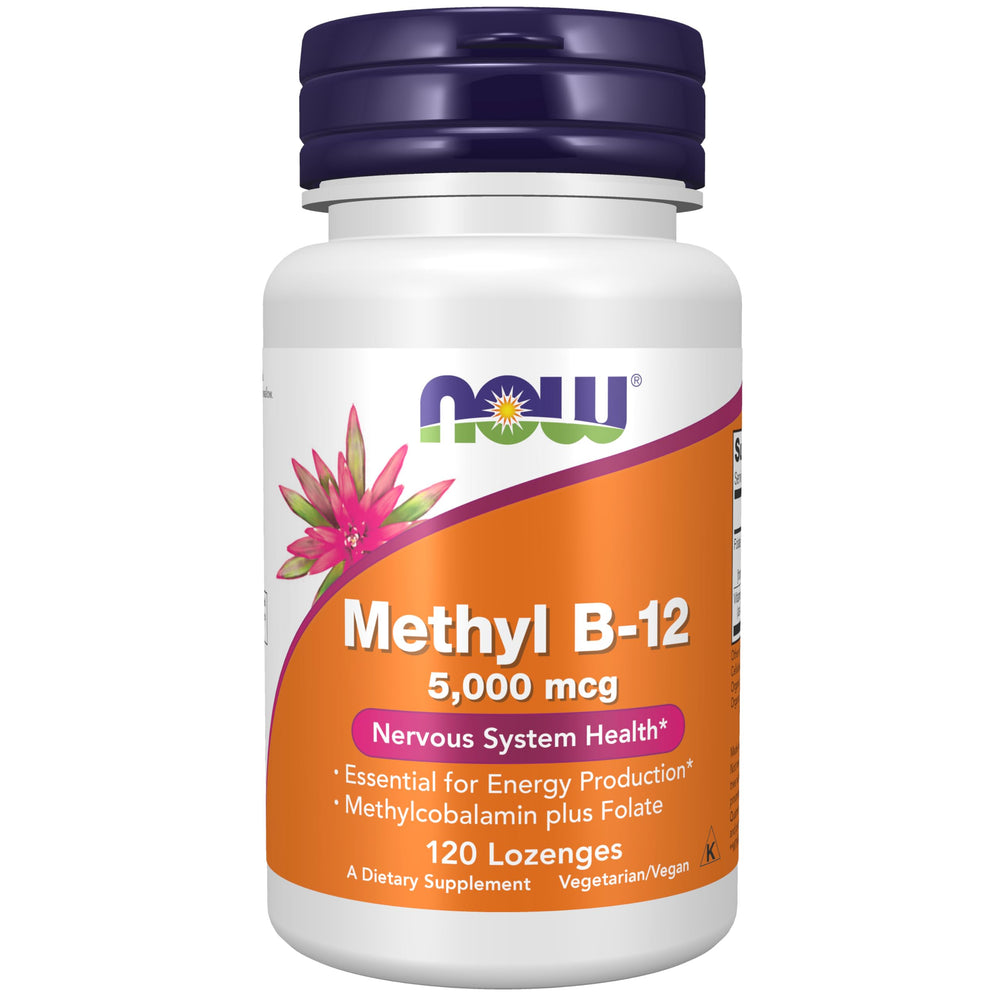 NOW Foods Methyl B-12 5000 mcg bottle label