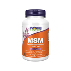 Now Foods MSM 1000mg 120 capsules bottle - front view