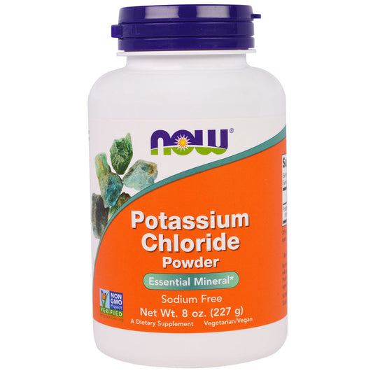 Now Foods Potassium Chloride Powder 8 oz, 2-pack packaging