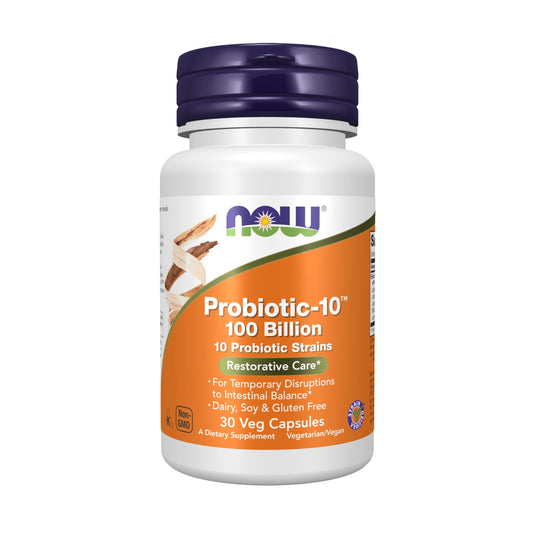 NOW Foods Probiotic-10 bottle front