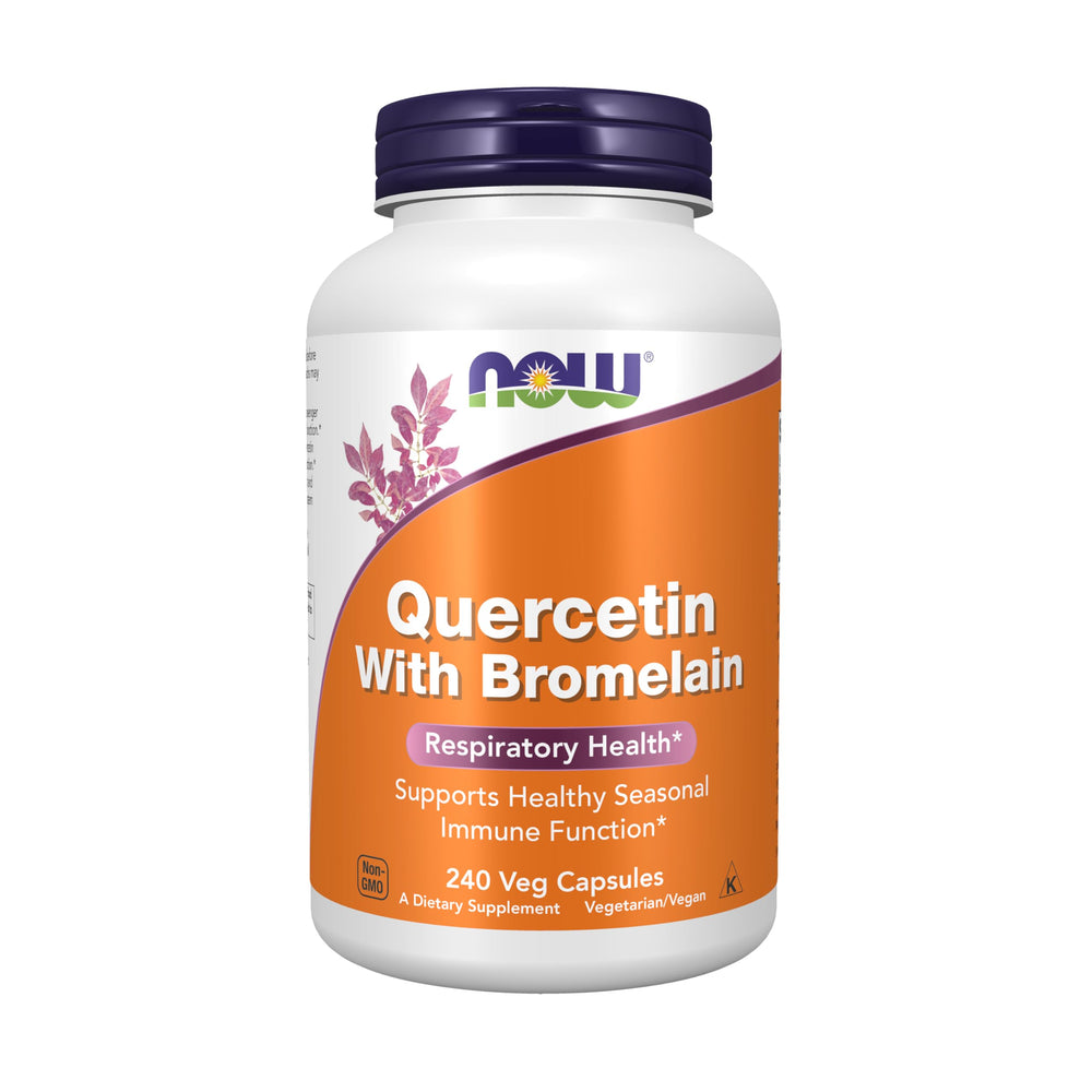 NOW Foods Quercetin with Bromelain 240 Veg Capsules bottle