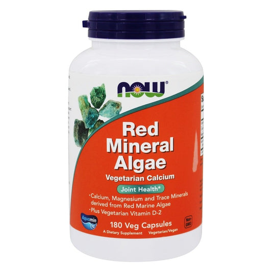 NOW Foods Red Mineral Algae Calcium bottle front view