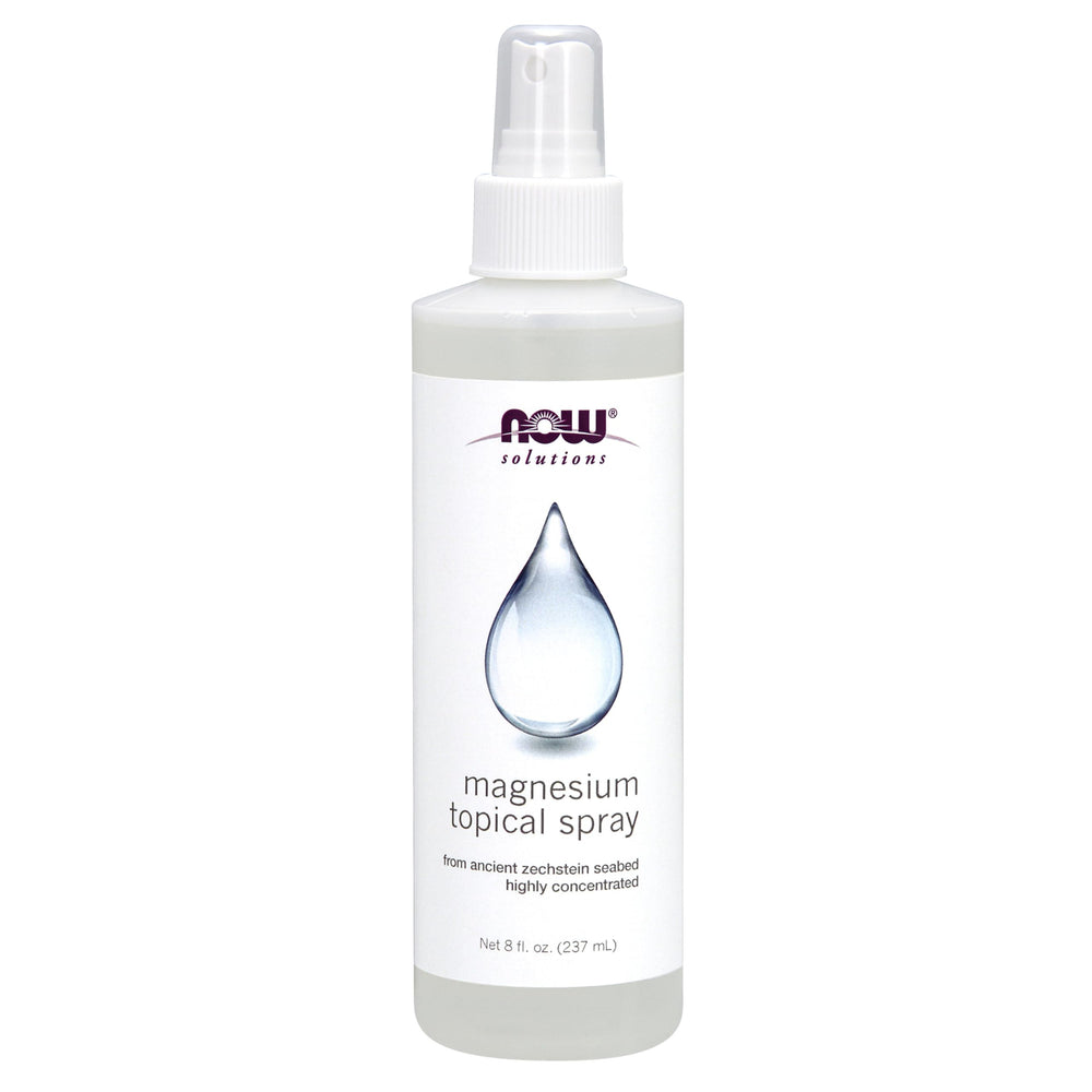NOW Foods Solutions Magnesium Topical Spray bottle on white background