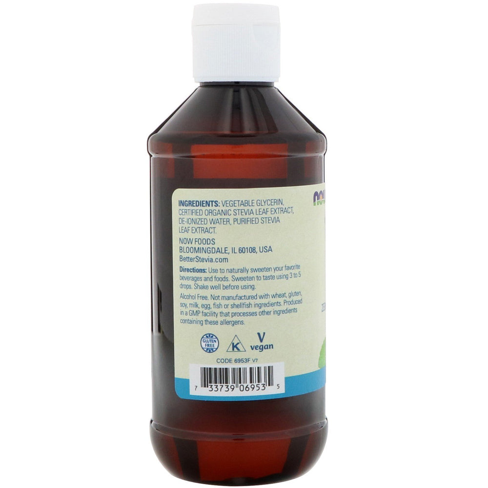 Now Foods Stevia Glycerite 8 oz bottle UPC 733739069535