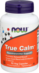 Front view of Now Foods True Calm Amino Relaxer two-pack bottle