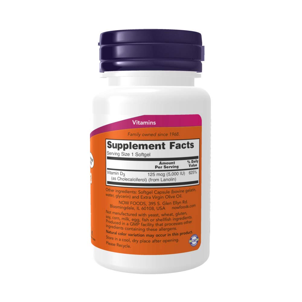 Close-up of vitamin D3 softgels