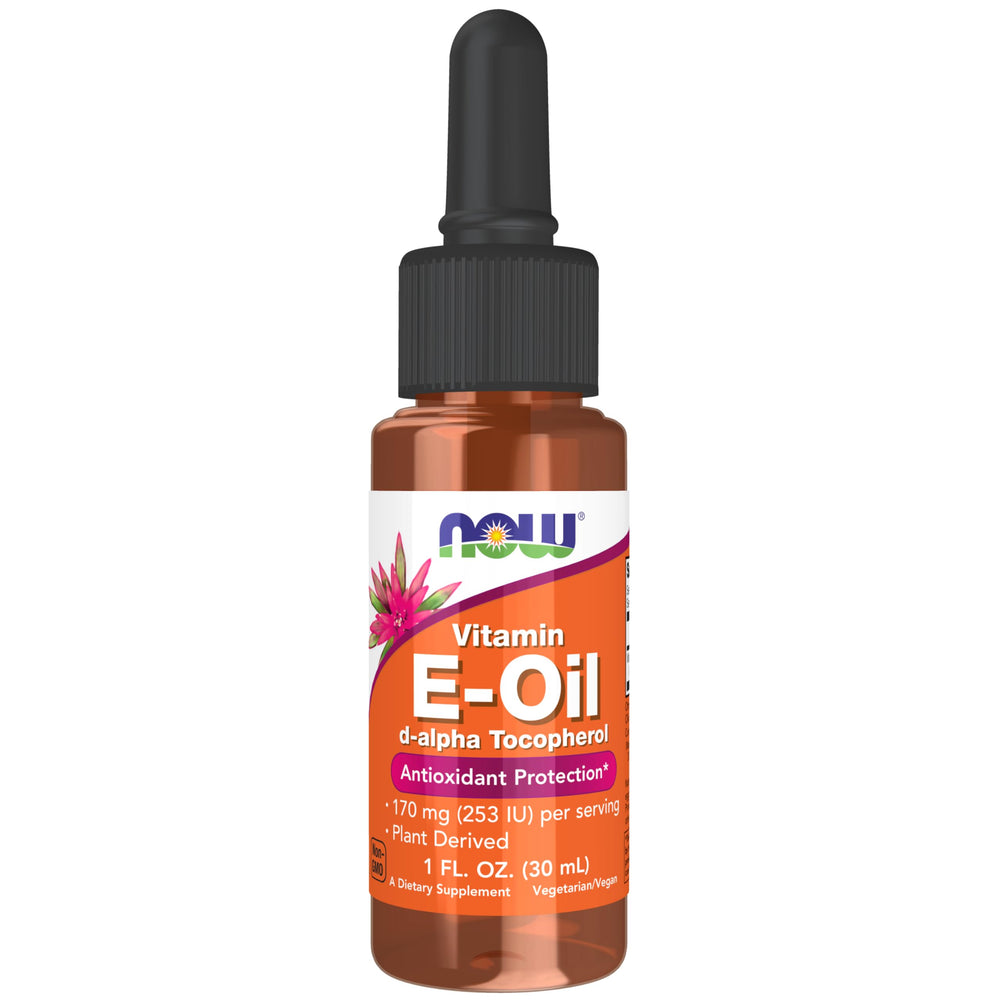 NOW Foods Vitamin E Oil Liquid D-alpha Tocopherol 1 oz bottle