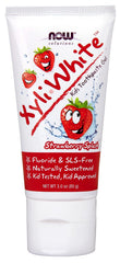 NOW Foods XyliWhite Kids Toothpaste Gel Strawberry Splash 3 oz packaging