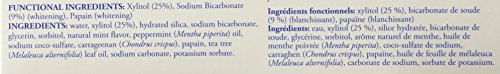 Close-up of XyliWhite toothpaste gel texture in mint flavor