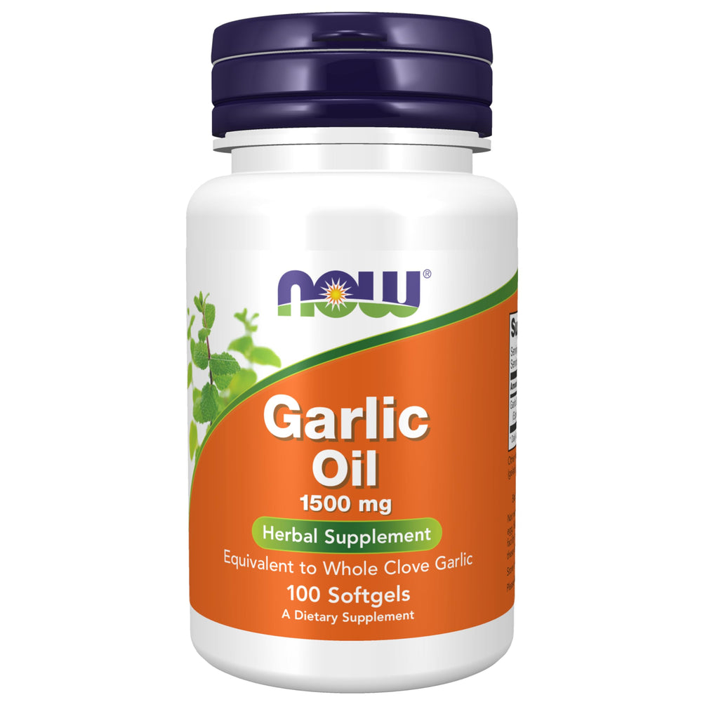 NOW Garlic Oil 1500 mg softgels bottle – 100 count
