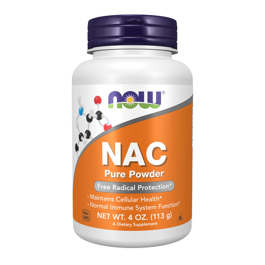 NOW NAC 600 mg pure powder bottle