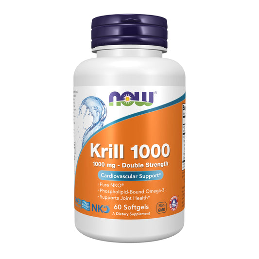 NOW Foods Neptune Krill Oil 1000 mg softgel bottle front label