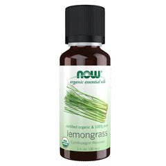 NOW Organic Lemongrass Oil 1 oz bottle
