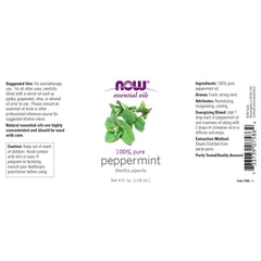 Now Peppermint Essential Oil 4-Ounce bottle – side view
