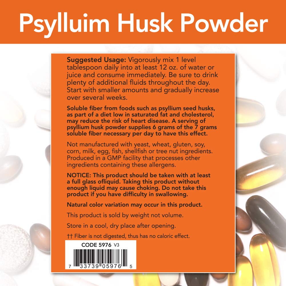 Close-up of psyllium husk powder texture
