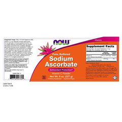 Close-up of Vitamin C Powder (Sodium Ascorbate) in container