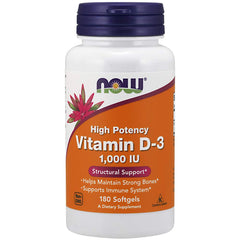 Now VIT D-3 1000Iu bottle front view