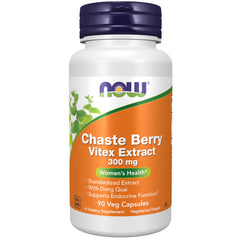 NOW Vitex Chaste Berry 300 mg with Dong Quai bottle label