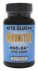 Nsc-24 Beta Glucan Eye-Care Formula bottle and capsules