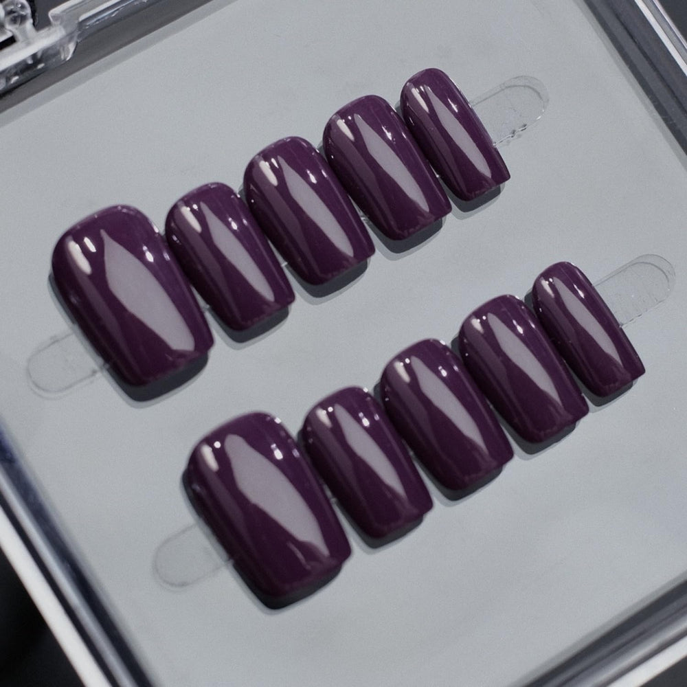 NSSHEL Purple press-on nails complete set for quick salon-like glam at home