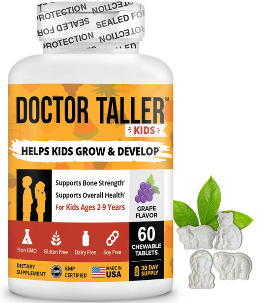 NuBest Doctor Taller Kids grape-flavored multivitamin bottle