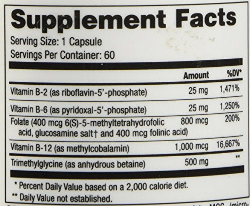 Nutrition facts and ingredients for NuMedica Methyl-Plex B