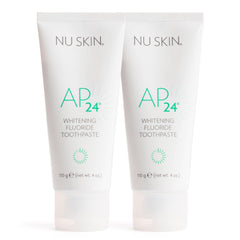 Nu Skin AP 24 Whitening Toothpaste Vanilla Mint 4 oz 2-pack on white background