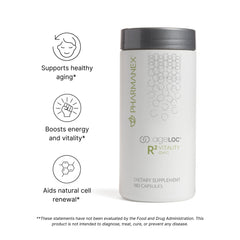 Close-up of ageLOC R2 Day ingredient label