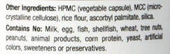 Nutrition facts and recommended use for NuMedica Zinc Glycinate 20mg