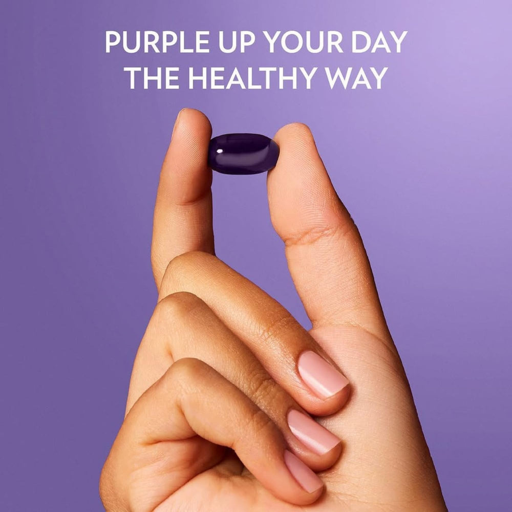 Close-up of deep purple berries used in ageLOC Meta formula