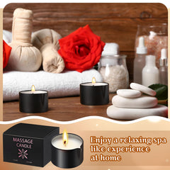 Coffee and vanilla scented massage oil candle