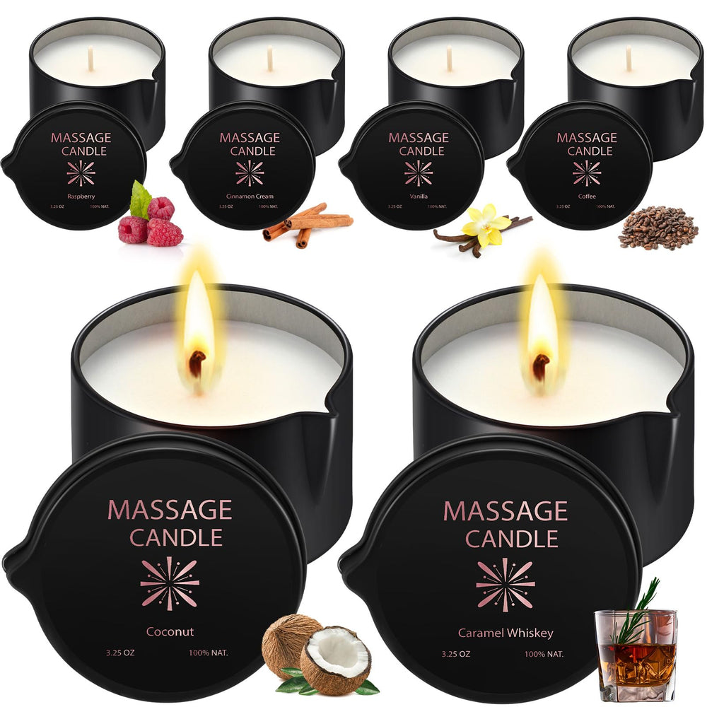 Nuanchu 6-piece massage oil candles packaging