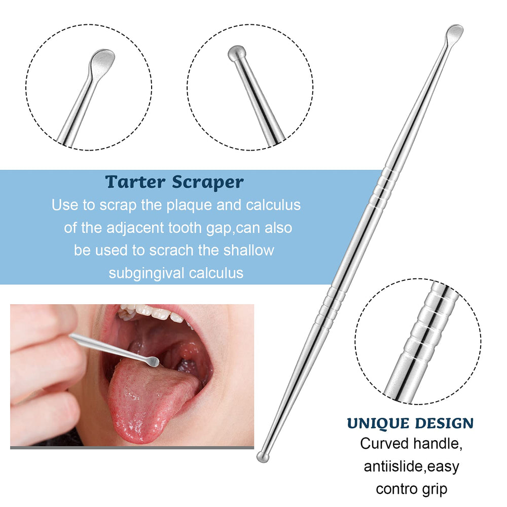 Close-up of stainless steel tonsil stone removal tool
