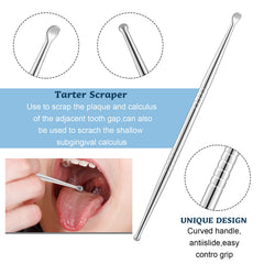 Close-up of stainless steel tonsil stone removal tool