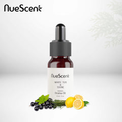 NueScent ingredients-natural-blend highlights White Tea and Thyme notes in the formula.