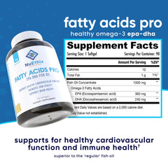 Close-up of EPA 730 mg and DHA 270 mg per serving on the label
