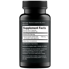 Close-up of Tribulus Terrestris extract showing 1000mg dosage