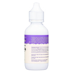 NuStevia clear extract bottle showing 4-drop serving