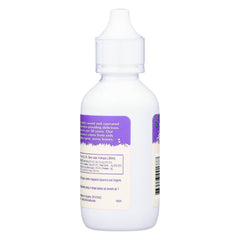 Label showing ingredients: natural stevia extract, 20% grain alcohol, glycerin