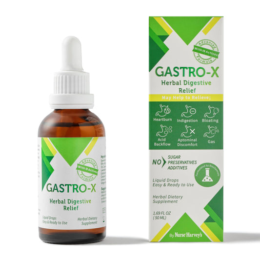 Front view of Nurse Harvey's Gastro-X 50ml bottle