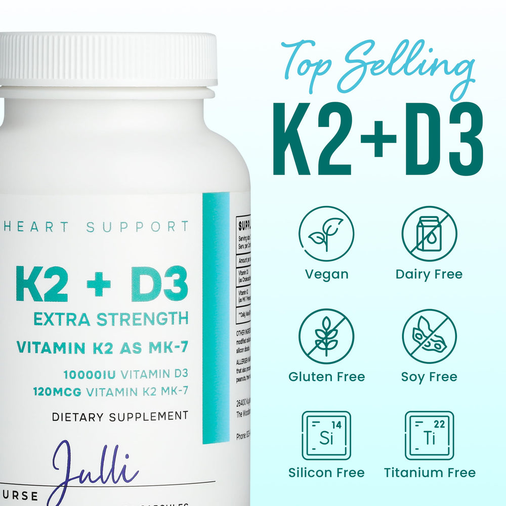 Label highlighting extra-strength MK-7 and Vitamin D3