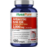 NusaPure Antarctic Krill Oil 2000 mg bottle with label