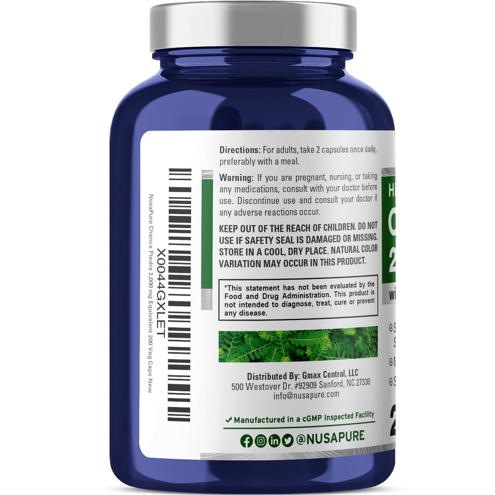 Close-up of bottle label showing 200 vegan capsules