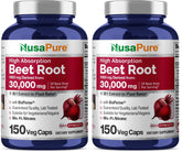 Front view of NusaPure Beet Root 30:1 Extract 2-pack