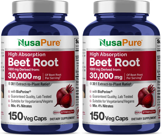 Front view of NusaPure Beet Root 30:1 Extract 2-pack